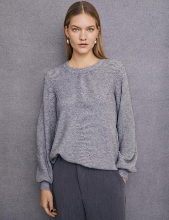 Object Objditte Re L/S Knit Pullover Noos - Grey - S