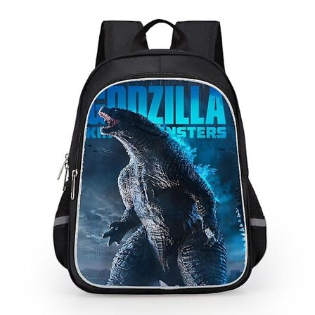 Godzilla Print School Bag Kids Waterproof Backpack #1 Y