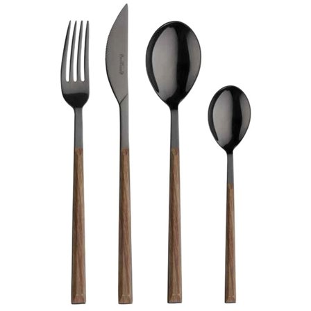 Pintinox Sushi Anniversary bestickset 24 delar, svart/teak | Dukning & Servering > Bestick > Bestickset | Bagaren och Kocken