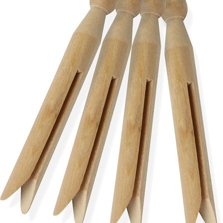 Pyöreäpäiset puiset pyykkipojat 11 cm pitkät Pussissa 100 myrskynkynsiä pyöreäpäiset pidikkeet