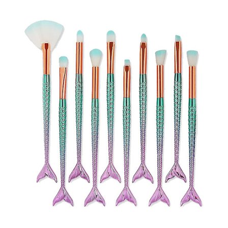 Sminkborste för foundation, ögonbryn, eyeliner, rouge, concealer (sjöjungfrufärgad) - 26 (stil 1)