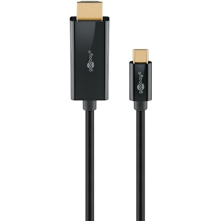 USB-C -HDMI -kaapeli, 2 m, musta
