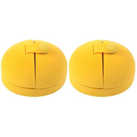 2 kpl Munan Muotoinen Korurasia Muodikkaat Korurasiat Upea Sormusrasia Kannettava Säilytyslaatikko Tytöille Naisille (keltainen)