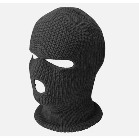 Svart røverlue – Strikket balaklava med holdning