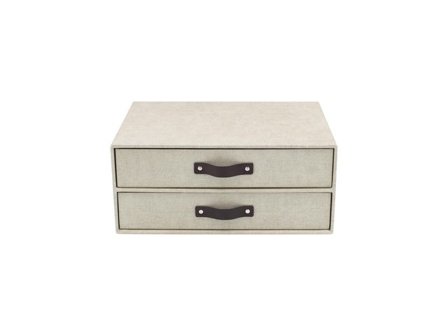 BIGSO BOX Skrivbordsbyrå kartong 2-lådor linne - Lyreco - Kontorsmaterial - Till skrivbordet - Blankettfack och Boxar