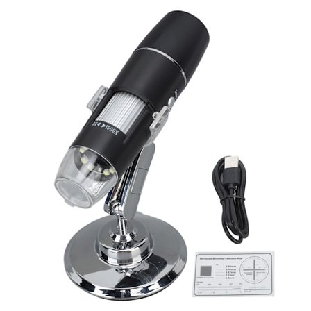 Trådlöst digitalt mikroskop med flexibelt stativ Foto Videofunktion 0‐1000X WiFi Handhållna mikroskop för telefon surfplatta dator