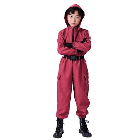 Xbi - Squid Game 2 Barn Tøj med Maske Tøj+maske Tøj+trekantet maske