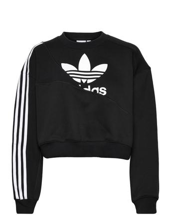 Adicolor Split Trefoil Sweatshirt W Sweat-shirt Genser Svart Adidas Originals