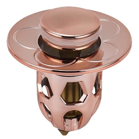 Ytimen painikkeella toimiva viemäritulppa - Nopea tiivistys ja veden tyhjennys, vuototiivis keittiöön ja kylpyhuoneeseen