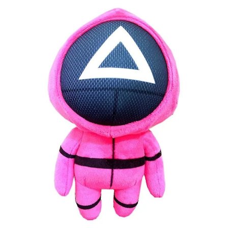 /EA/22 cm Squid Game Plyslegetøj Sød Tegneserie Dukke Mand i Rødt Trekant