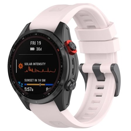 26 mm silikone-urrem til Garmin-ur - Lyserød
