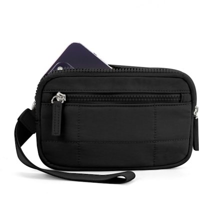 Chic Sort Polyester Clutchpung til Kvinder - Stilfuld & Kompakt