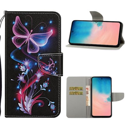 Wonderland Samsung Galaxy S20 flip etui - Lysende Sommerfugl
