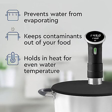 Sous Vide Præcisionsmadlavningskoger Silikonlåg Passer Til 10,5" Gryde Letvægts Tætning Den Isolerende Dæk Køkkentilbehør