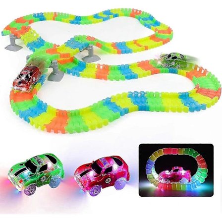 Elektriskt billeksaksset med 240 flexibla delar, lämpligt för 3-4 år gamla pojkar och flickor