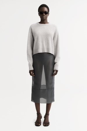 Soft Goat - Cashmere Top - Women cashmere sweater - M - Light Grey