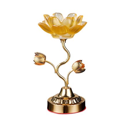Høy glasslegering lotus ghee lampeholder forsyninger ornamenter tilbud bordlampeholder lotuslampe lampeholder