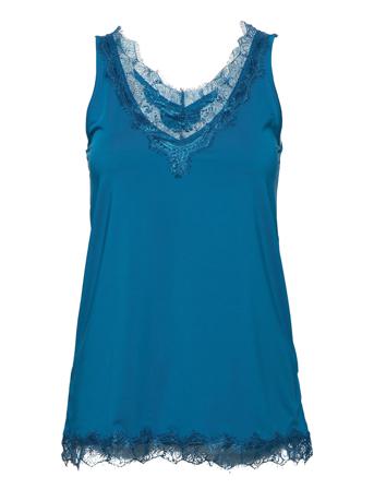 Top T-shirts & Tops Sleeveless Blå Rosemunde