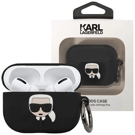 Karl Lagerfeld KLACAPSILGLBK AirPods Pro deksel svart/svart Silikon Ikonik