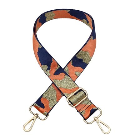 Leveä olkahihna, säädettävä, vaihdettava, laukkuhihna metallikääntöhakoilla unisex-laukkuun, käsilaukkuun, vyölaukkuun (camouflage, one size)
