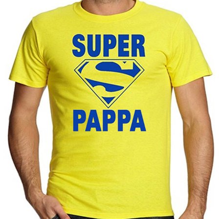 Pappa T-shirt - 'Sverige Gul Super Pappa design