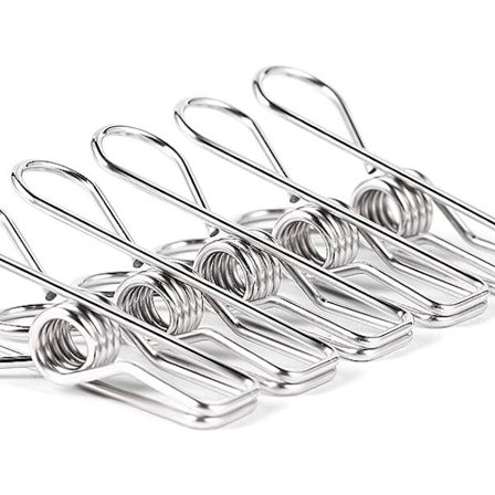 Tøjpinde til Tøjclips - 28 Pakke Heavy Duty Multifunktionel Rustfrit Stål Tøjpinde Metal Tråd Utility Clips Tørringspinde Klemmer til Tøjlinje