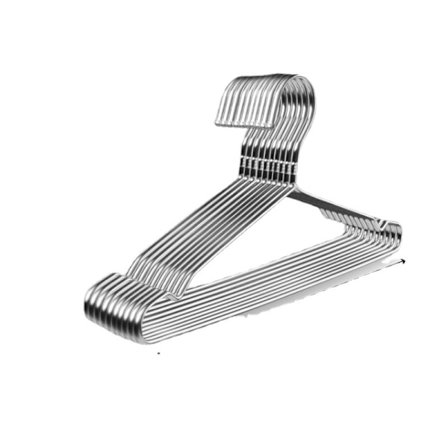 50-pak rustfrie stålhengere - Antiskli tunge kleshengere - Sammenleggbart design - Flott for å henge og organisere klærne og tilbehøret ditt - 42