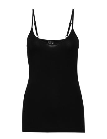 Vmmaxi My Soft V Singlet T-shirts & Tops Sleeveless Musta Vero Moda