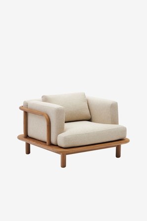 Kave Home - Turqueta-nojatuoli on valmistettu massiivisesta teak-puusta 100 %. Fsc - Monivärinen - Nojatuolit ulkokäyttöön - - Homeroom