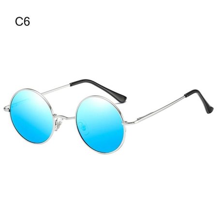 Retro Polariserte Små Runde Solbriller for Menn Kvinner