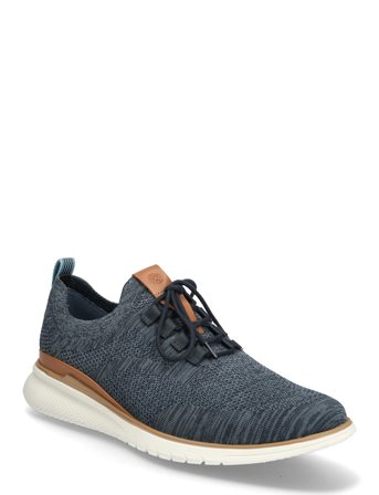 Men's Advance Knit Laceup - Navy Blue Knit White Hush Puppies