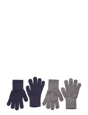 Melton Comfy Gloves 2-Pack - Navy - 7-11Y