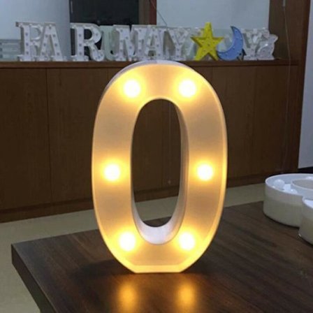 Suuri numero LED-yövalo Muoviset syntymäpäiväjuhlan koriste-esine Lahja 0