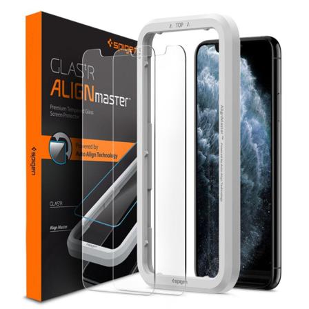 Spigen Härdat Glas Alm.tr Slim 2-pack Iphone 11