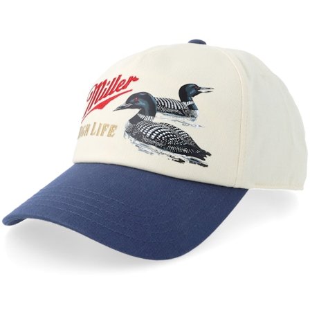 American Needle - Weiss Unconstructed Cap - Miller High Life Roscoe Ivory/Navy Dad Cap @ Hatstore