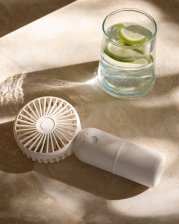 Bærbar håndvifte med tre hastigheter for barnevogn og vugge