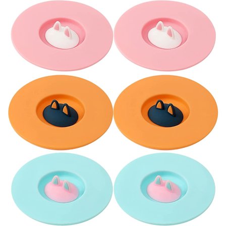 6 st Silikon Anti-damm Koppslock - Livsmedelsklassad Silikon Mugglock