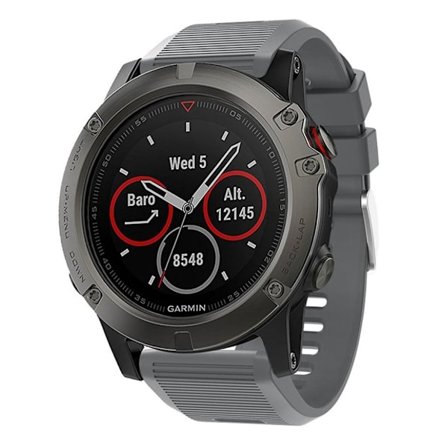 Garmin Fenix 5X Plus klockarmband av silikon - Grå