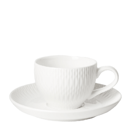 Åhléns Home Espressokopp med fat CELINE Muggar & koppar Vit ONESIZE