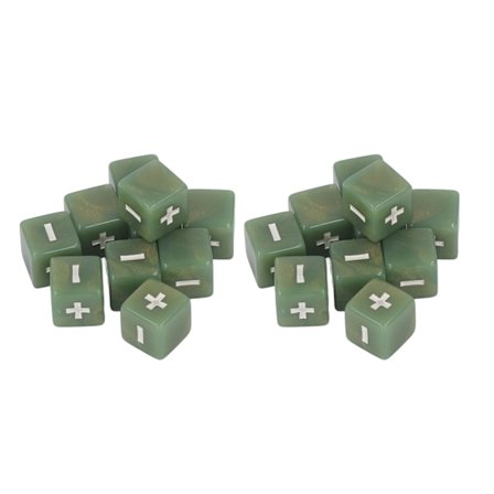 20 kpl Plus miinusmerkkinen set 16 mm matemaattinen operaatiolaskennan nopat vauvojen opetukseen Vaaleanvihreä