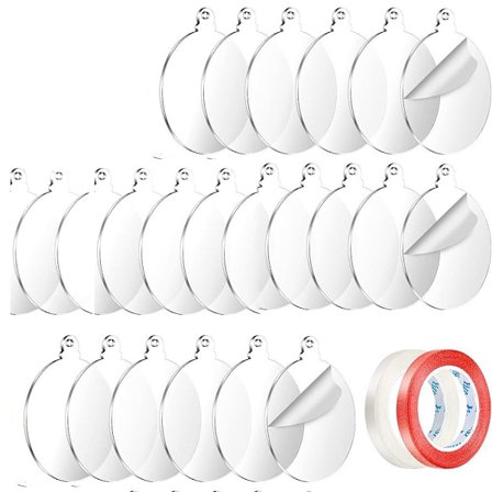 24 kpl Akryylilevy, läpinäkyvät joulukoristeet