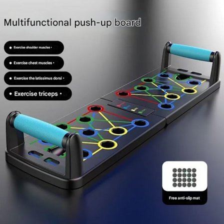 Multifunktionel push-up board, sammenklappelig push-up støtte til voksne, brystmuskeltræner, plank support board