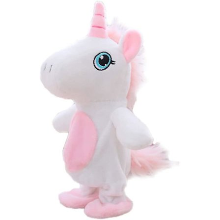 2024, bevægelige og talende enhjørning legetøj gentager hvad du siger interaktive plys legetøj søde enhjørning dukker gående legetøj 1 stk bløde 
