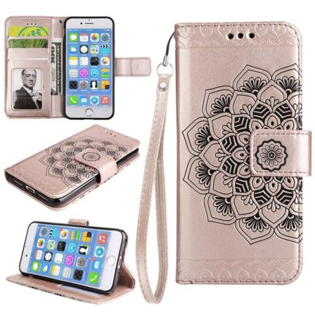 Iphone 7/8/se (2020/2022) - Lotus Plånboksfodral - Roséguld Roséguld
