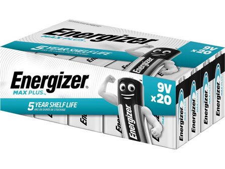 ENERGIZER Batteri Max Plus E 9V 20/fp - Lyreco - Kontorsmaskiner - Batterier - E/9V
