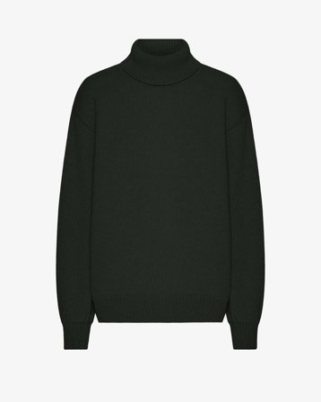 Merino Wool Turtleneck - Hunter Green 2XL
