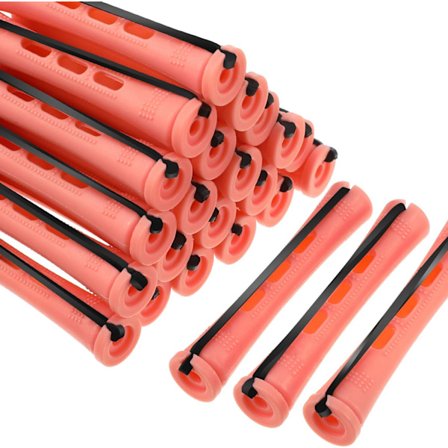 60 stk. Perm Rod Hair Rollers (Oransje, 0,5 tommer) Sklisikre Hår