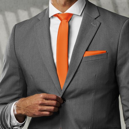 Screaming Orange 6cm Basic Tie for Men - Skinny ties