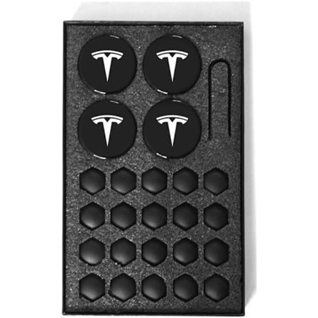 Navkapsler for bilhjul til Tesla Model 3 Y, Felgemblemdeksel, Navkapsler, Hvit