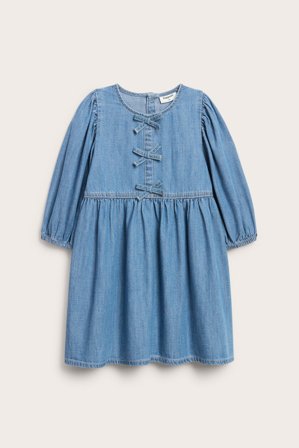 Kappahl | Jeanskjole med sløyfer | Lys denim